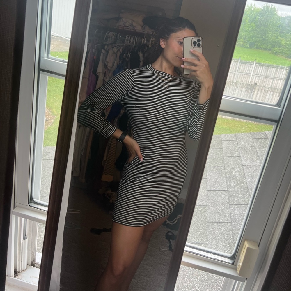 Striped Long sleeve dress